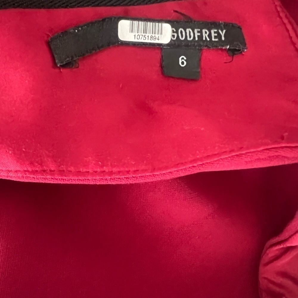 Jay Godfrey Krooger dress Mini Red Cranberry Cutout Back Cage Date Night - Picture 7 of 7